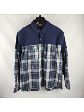 ATG x Wrangler Shirt Mens XL Plaid Multi Terrain Gear Hiking L/S Button Up